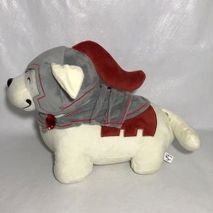 The Yetee Wargroove Caesar Dog Plush Toy Cream Color with Costume